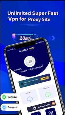 DHIMAN VPN - secure & Fast VPN android App screenshot 0